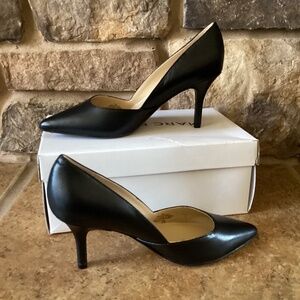 Marc Fisher Tuscany Size 7 Black Leather Stiletto Pump Women's Shoes New In Box